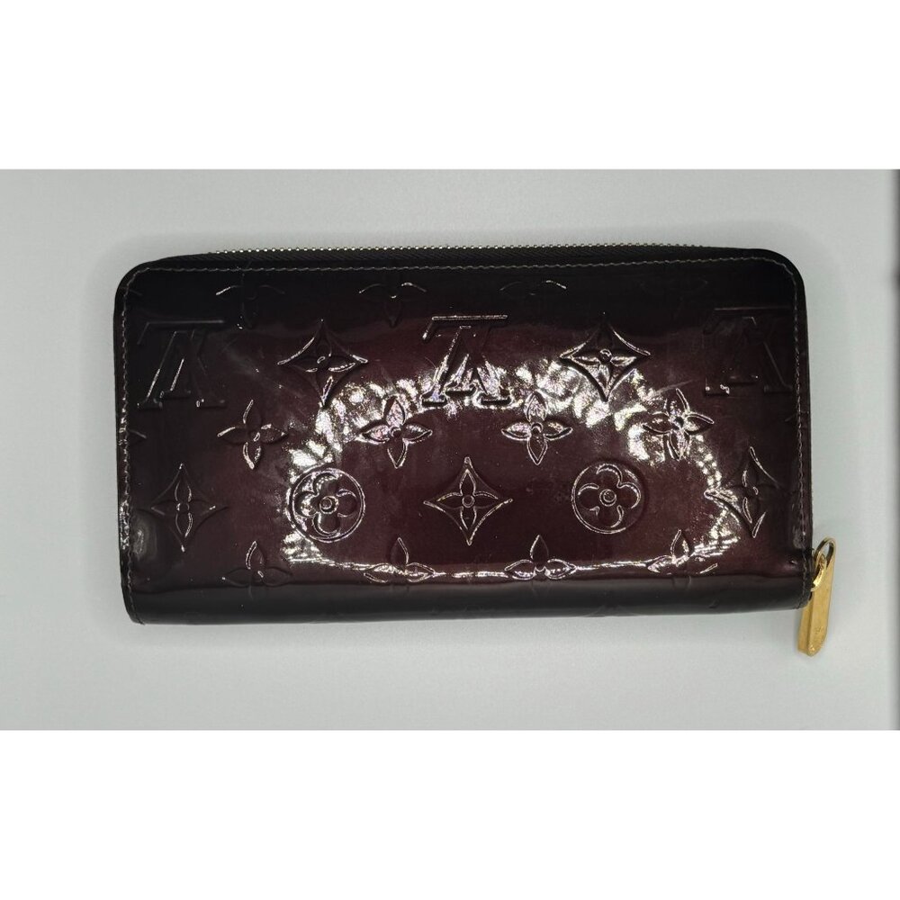 Louis Vuitton Zippy Wallet M93522 Monogram Vernis Amarante Varnish & Calf Leathe - Picture 5 of 12